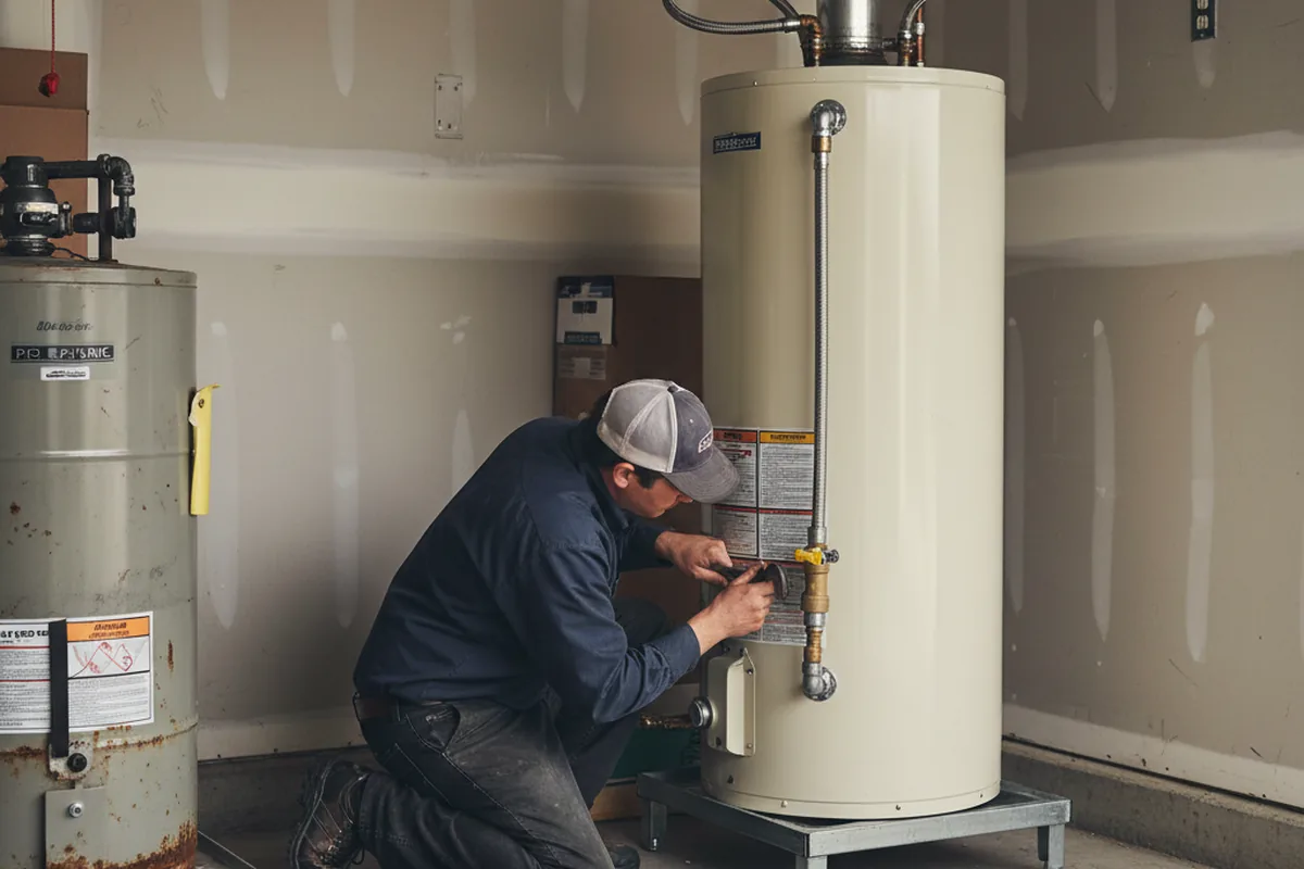 Water heater and shutoff valve replacement in St Columbans